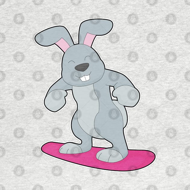 Rabbit Snowboard Winter sports by Markus Schnabel